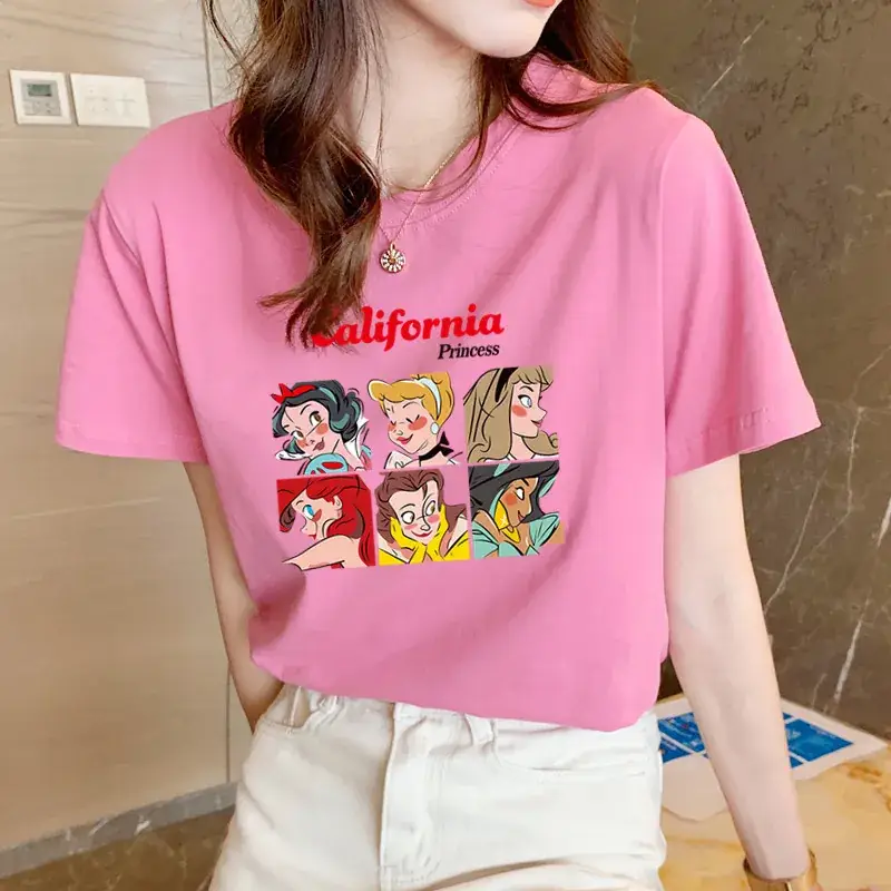 Women's Printed White Cotton T-Shirt with Student Design