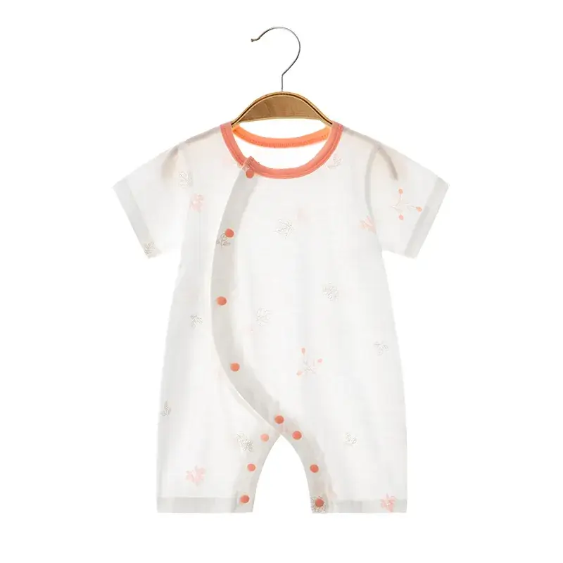 Baby Cotton Jumpsuit with H Print Summer Wear