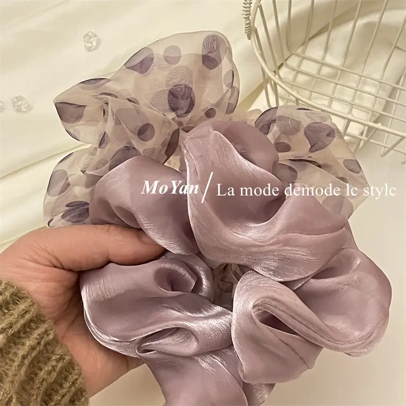 Dark Purple Lazy Fluffy Scrunchie for Women - Image 4