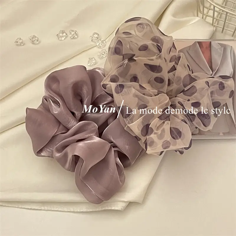 Dark Purple Lazy Fluffy Scrunchie for Women - Image 5