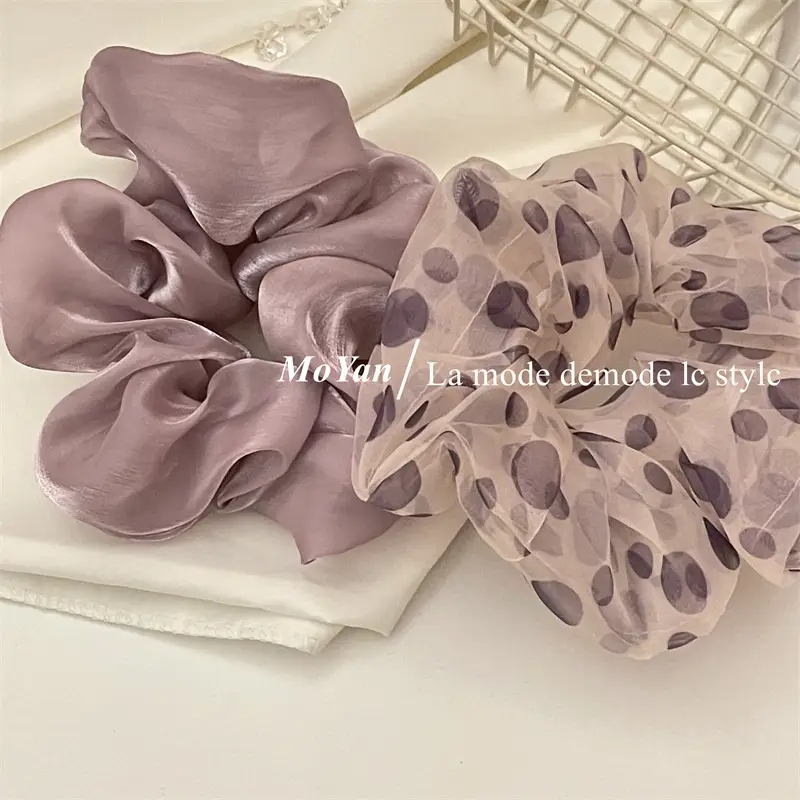 Dark Purple Lazy Fluffy Scrunchie for Women - Image 6