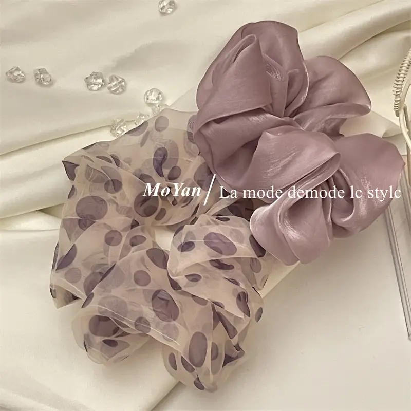Dark Purple Lazy Fluffy Scrunchie for Women — feature 11