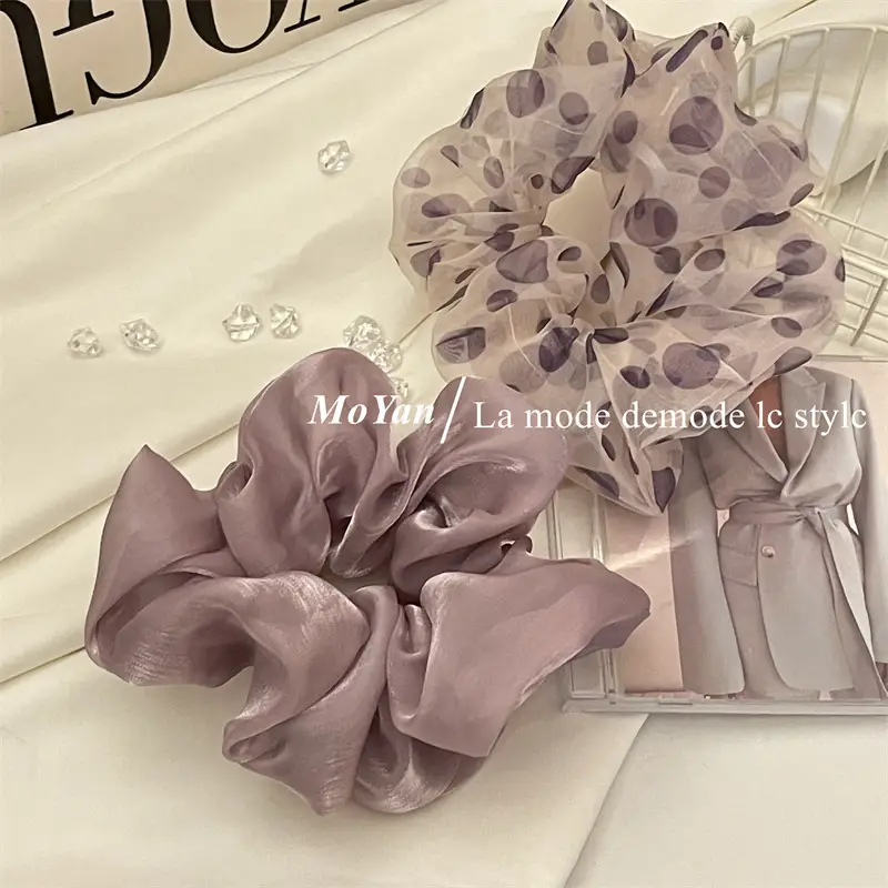 Dark Purple Lazy Fluffy Scrunchie for Women — feature 3