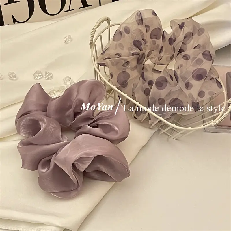 Dark Purple Lazy Fluffy Scrunchie for Women — feature 4