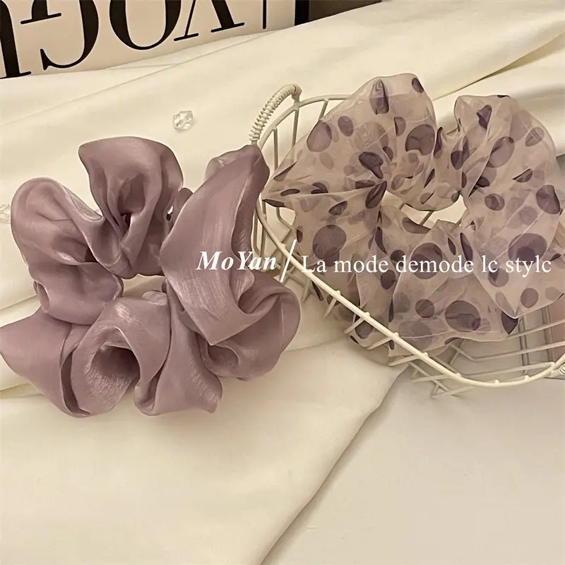 Dark Purple Lazy Fluffy Scrunchie for Women — feature 5