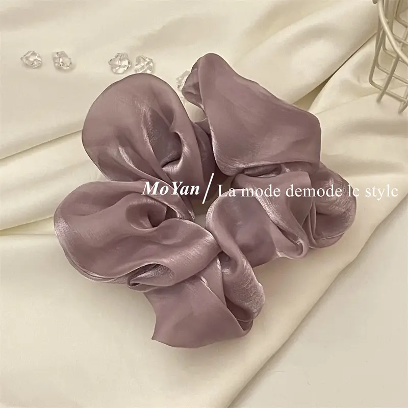 Dark Purple Lazy Fluffy Scrunchie for Women — feature 7