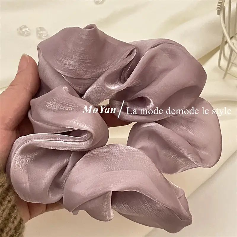 Dark Purple Lazy Fluffy Scrunchie for Women - Image 2