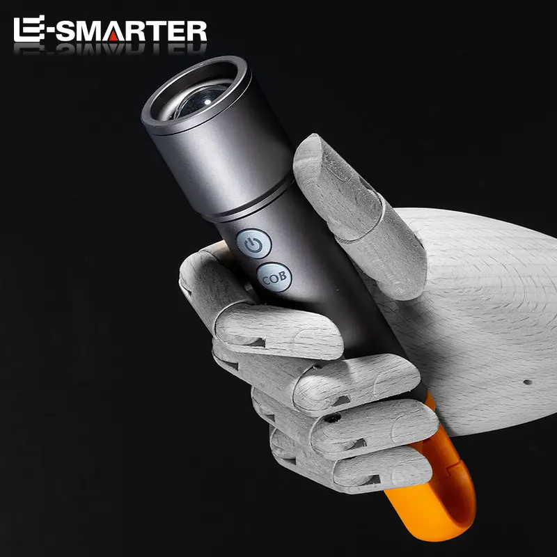Rechargeable Flashlight with Side Lights & LED Laser - Image 3