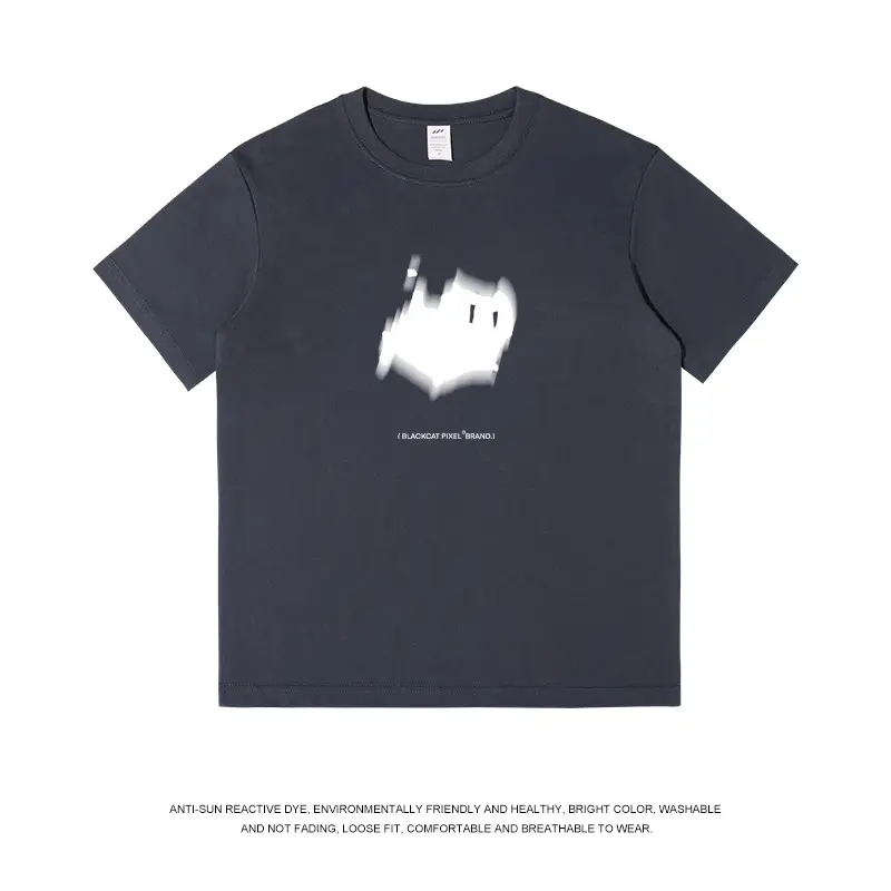 Men Pure Cotton Cartoon T-Shirt Light Grey - Image 11