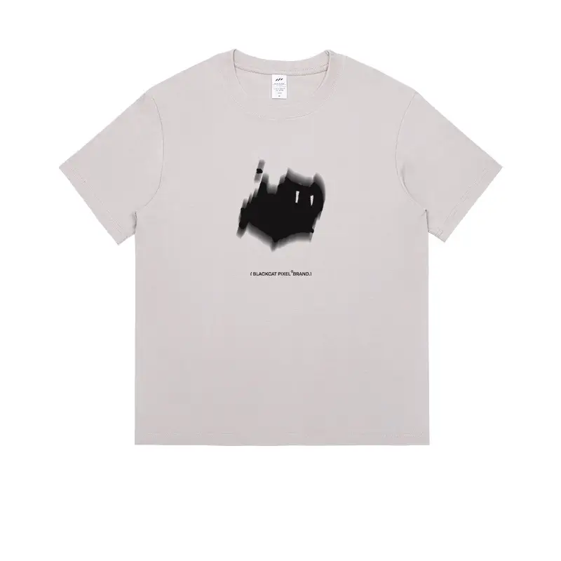 Men Pure Cotton Cartoon T-Shirt Light Grey - Image 13