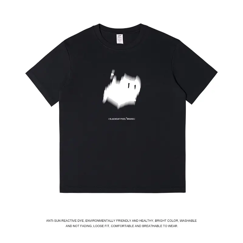 Men Pure Cotton Cartoon T-Shirt Light Grey - Image 2