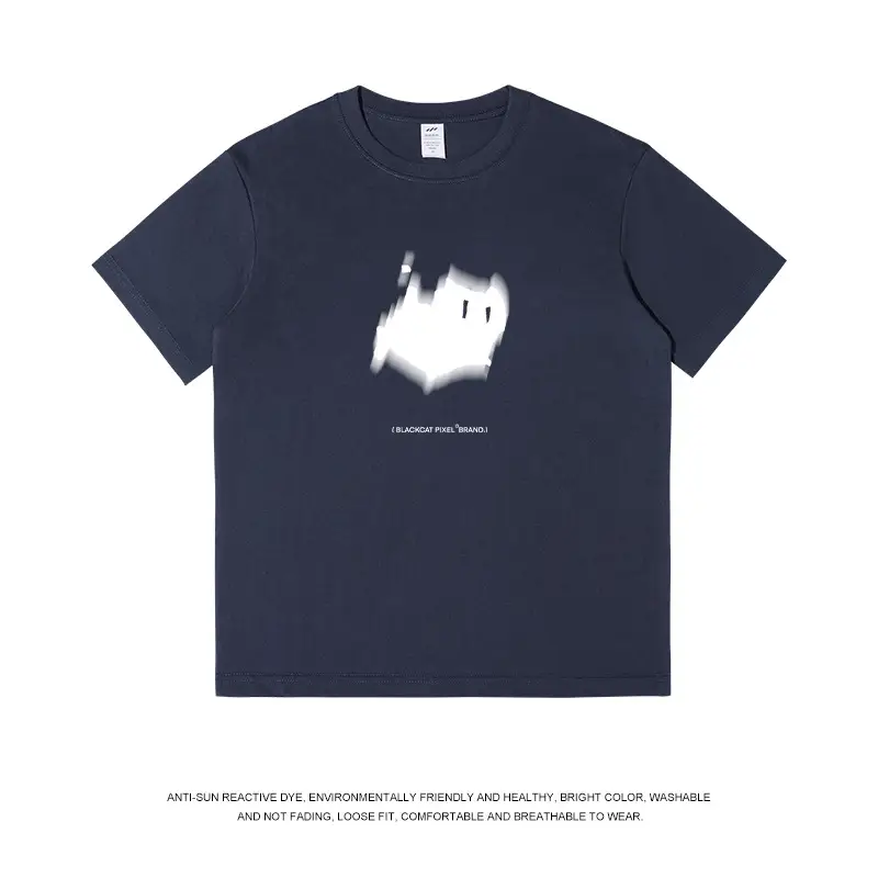 Men Pure Cotton Cartoon T-Shirt Light Grey - Image 6