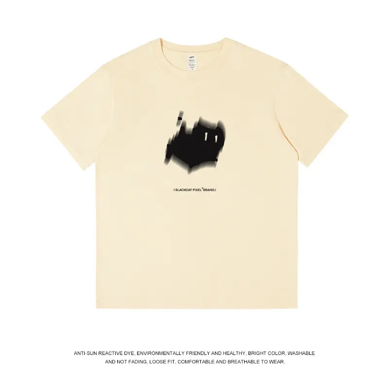 Men Pure Cotton Cartoon T-Shirt Light Grey - Image 7