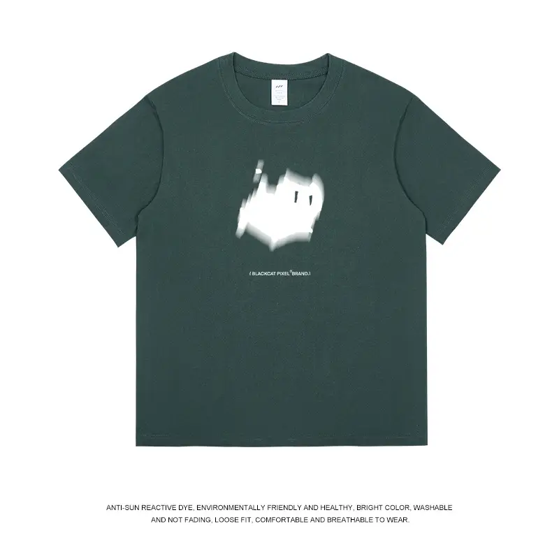 Men Pure Cotton Cartoon T-Shirt Light Grey - Image 8