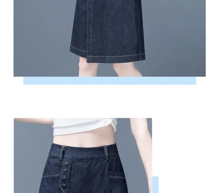 Women Denim Wide Leg Shorts 2024 New Style — feature 23
