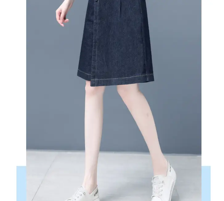 Women Denim Wide Leg Shorts 2024 New Style — feature 25