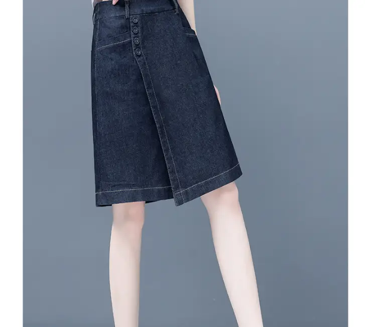 Women Denim Wide Leg Shorts 2024 New Style — feature 28