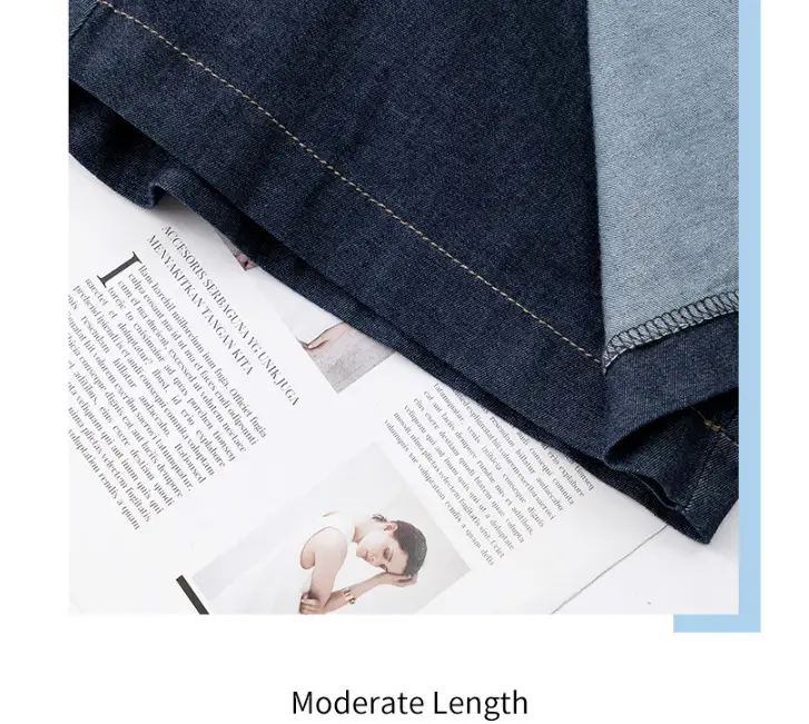 Women Denim Wide Leg Shorts 2024 New Style — feature 8