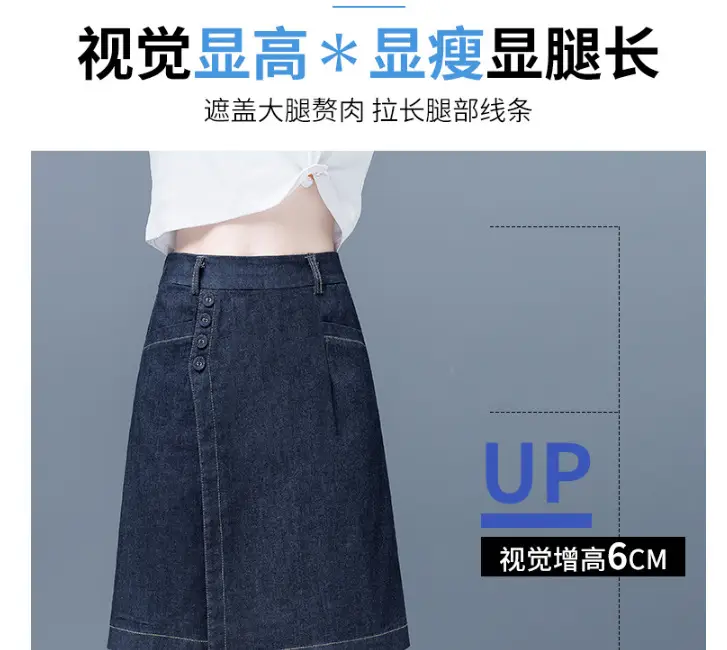 Women Denim Wide Leg Shorts 2024 New Style — feature 9