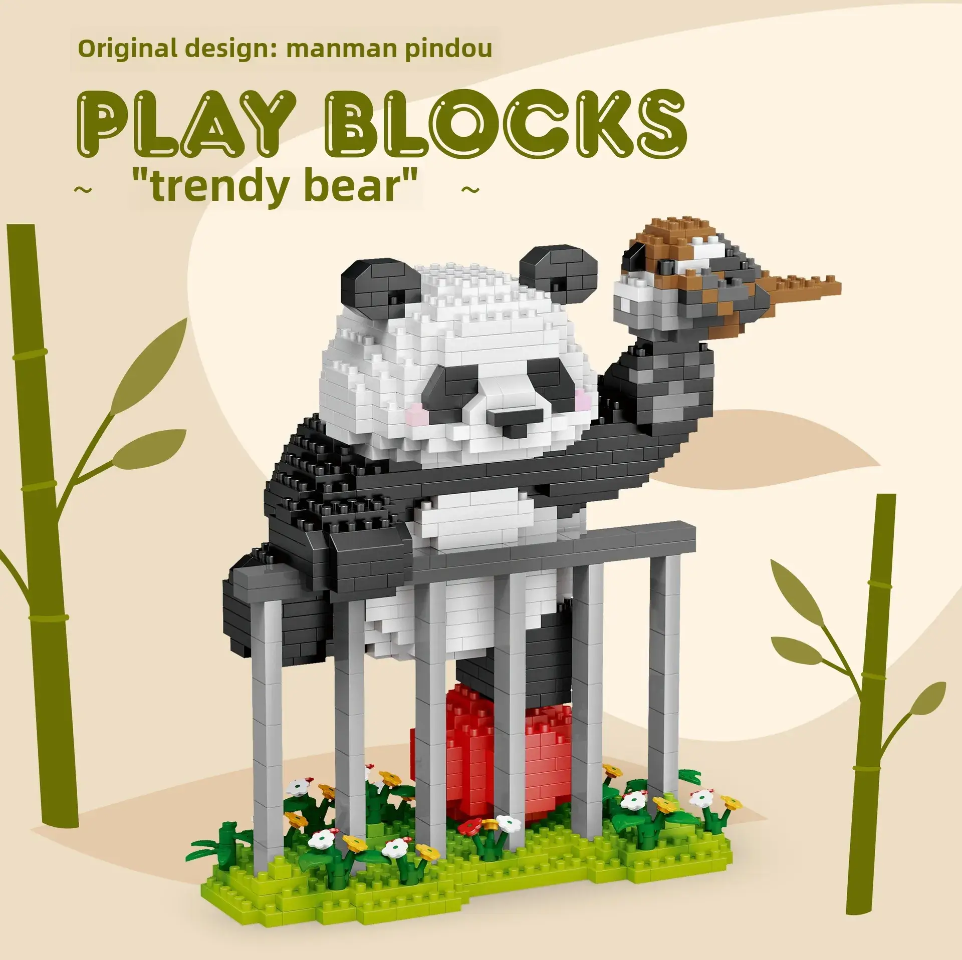 Giant Panda Fruit Building Blocks for Kids - Image 13