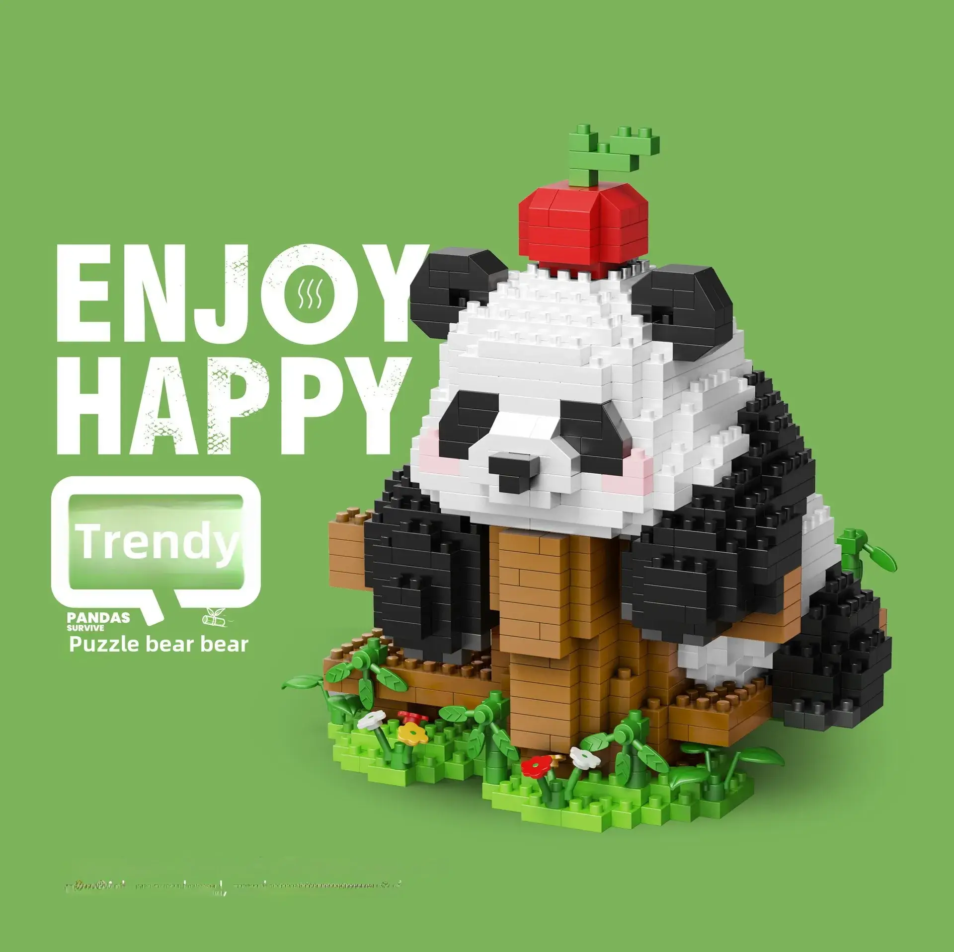 Giant Panda Fruit Building Blocks for Kids - Image 17