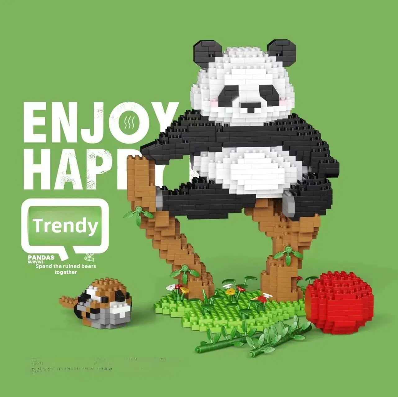 Giant Panda Fruit Building Blocks for Kids - Image 18