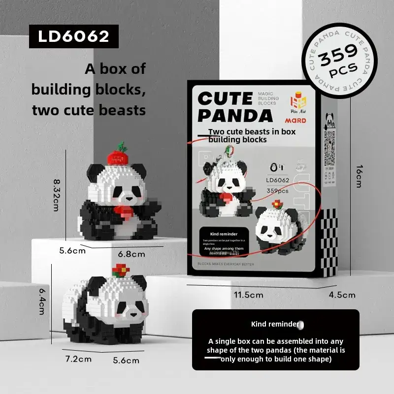 Giant Panda Fruit Building Blocks for Kids - Image 24