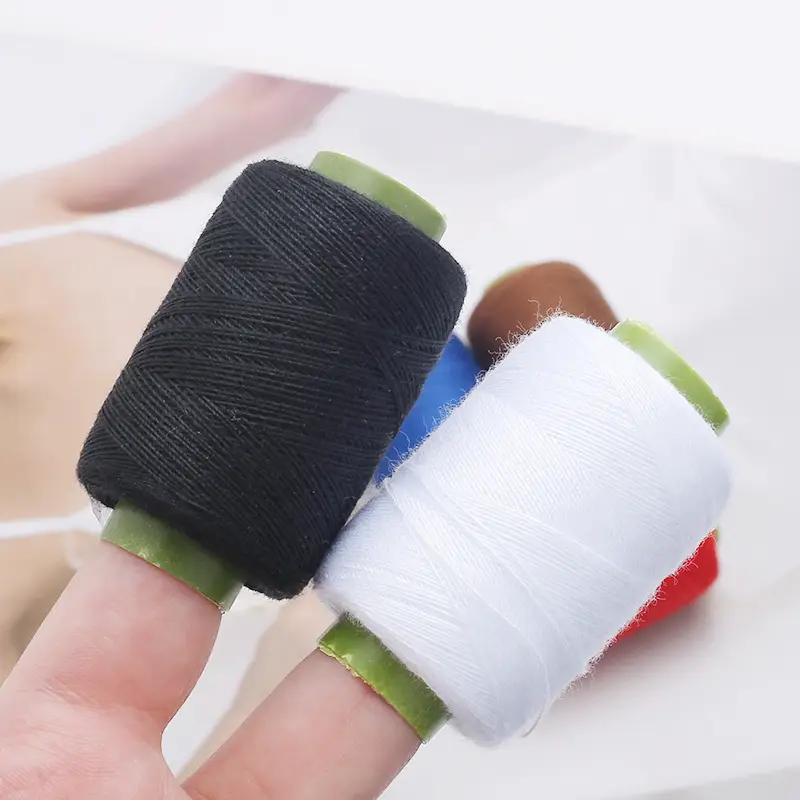 Wholesale Sewing Thread 302 Small Roll Polyester Household Handmade Sewing Thread for Clothes Black and White Sewing Machine Thread