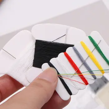 Wholesale Sewing Thread 302 Small Roll Polyester Household Handmade Sewing Thread for Clothes Black and White Sewing Machine Thread — feature 3