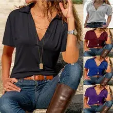 2023 Green Button Short Sleeve Women's Top — feature 11