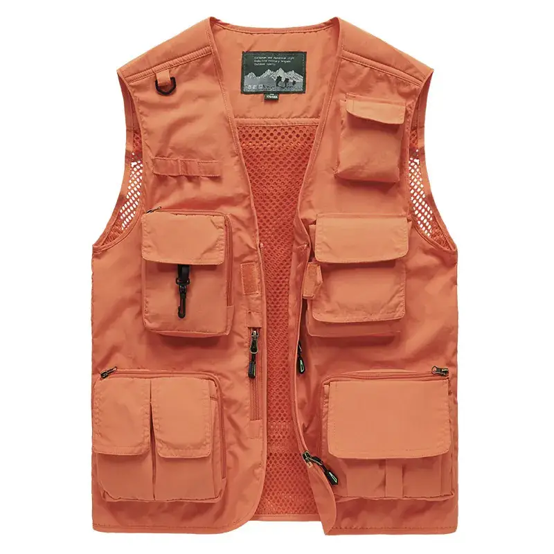 Men's Mesh Sleeveless Vest Olive Green Plus Size - Image 6