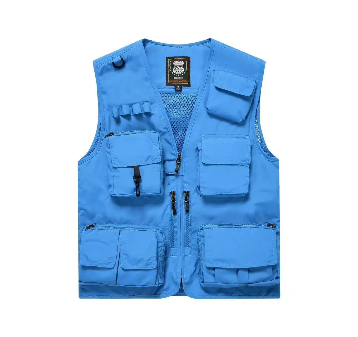 Men's Mesh Sleeveless Vest Olive Green Plus Size - Image 8
