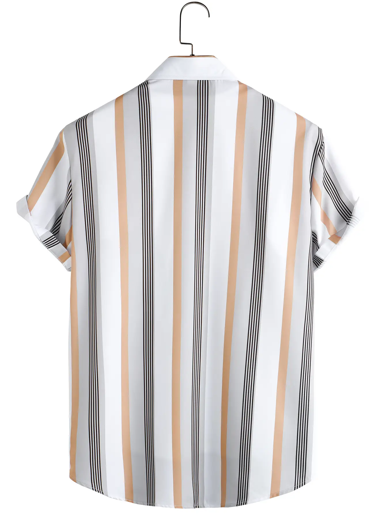 Men Striped Short Sleeve Shirt 2023 Digital Print — feature 4