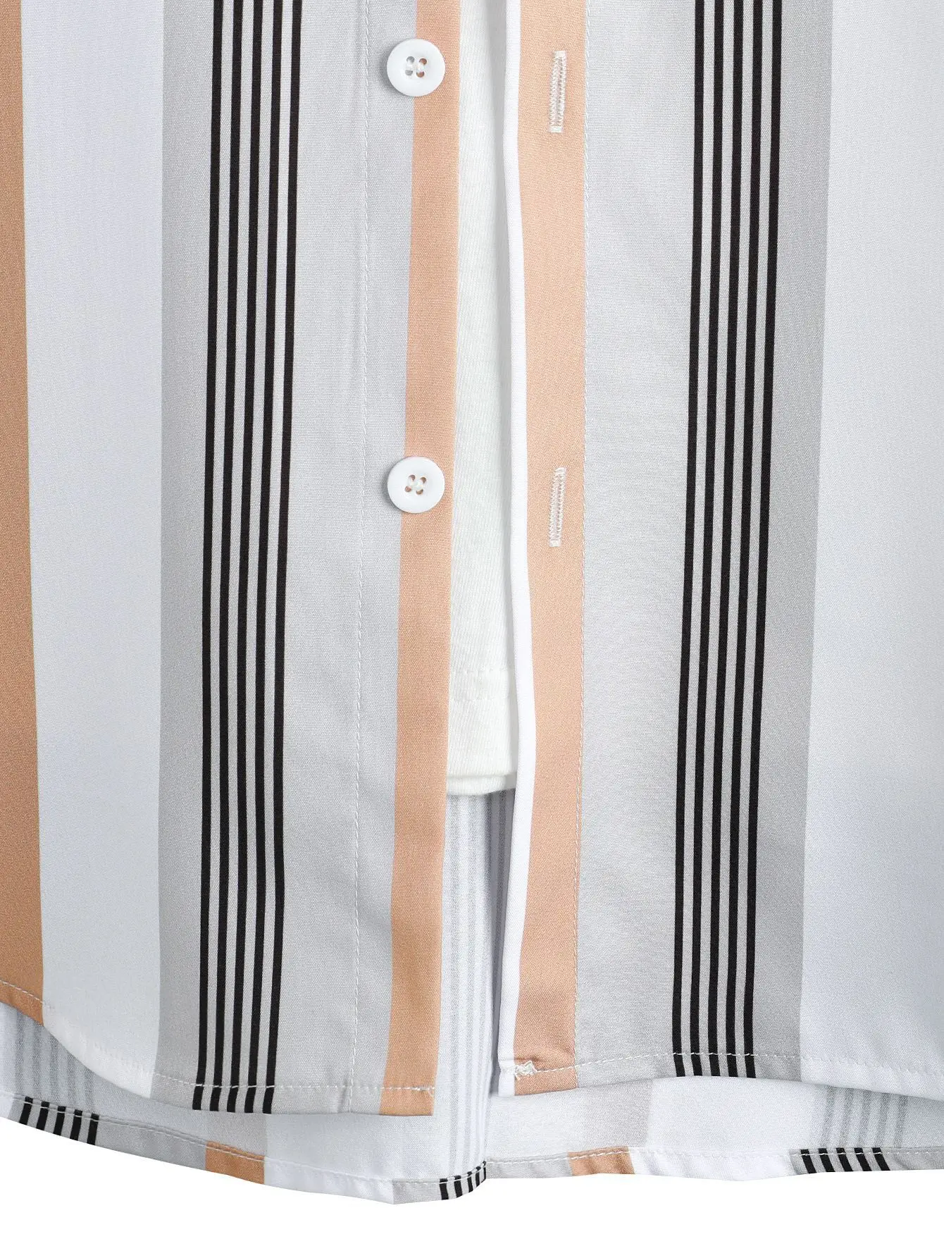 Men Striped Short Sleeve Shirt 2023 Digital Print — feature 8