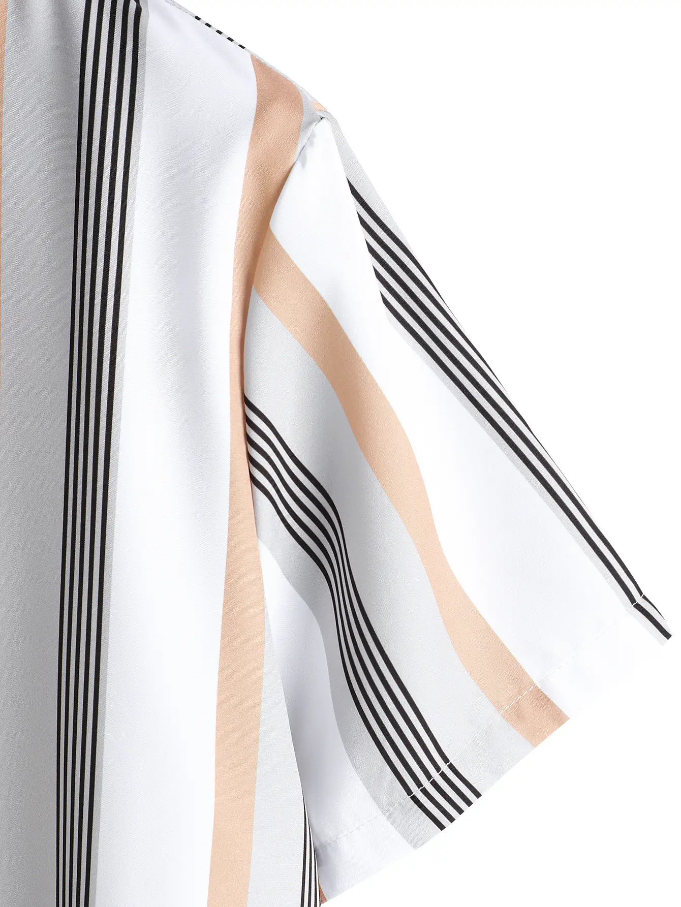 Men Striped Short Sleeve Shirt 2023 Digital Print — feature 9
