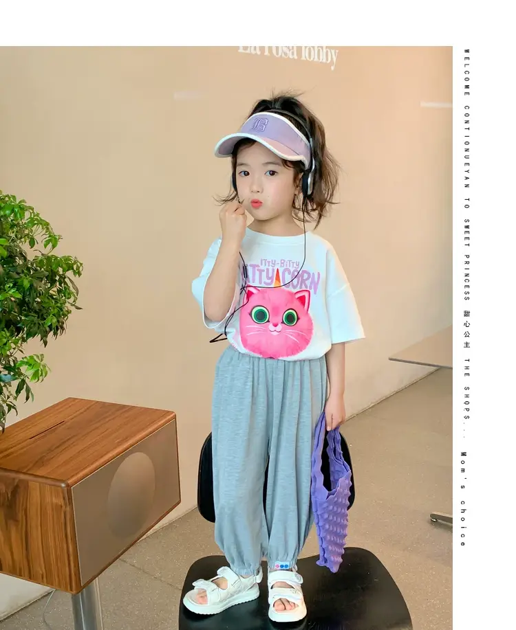Girls Anti-Mosquito Cotton Pants Summer Kids Skin Friendly — feature 25