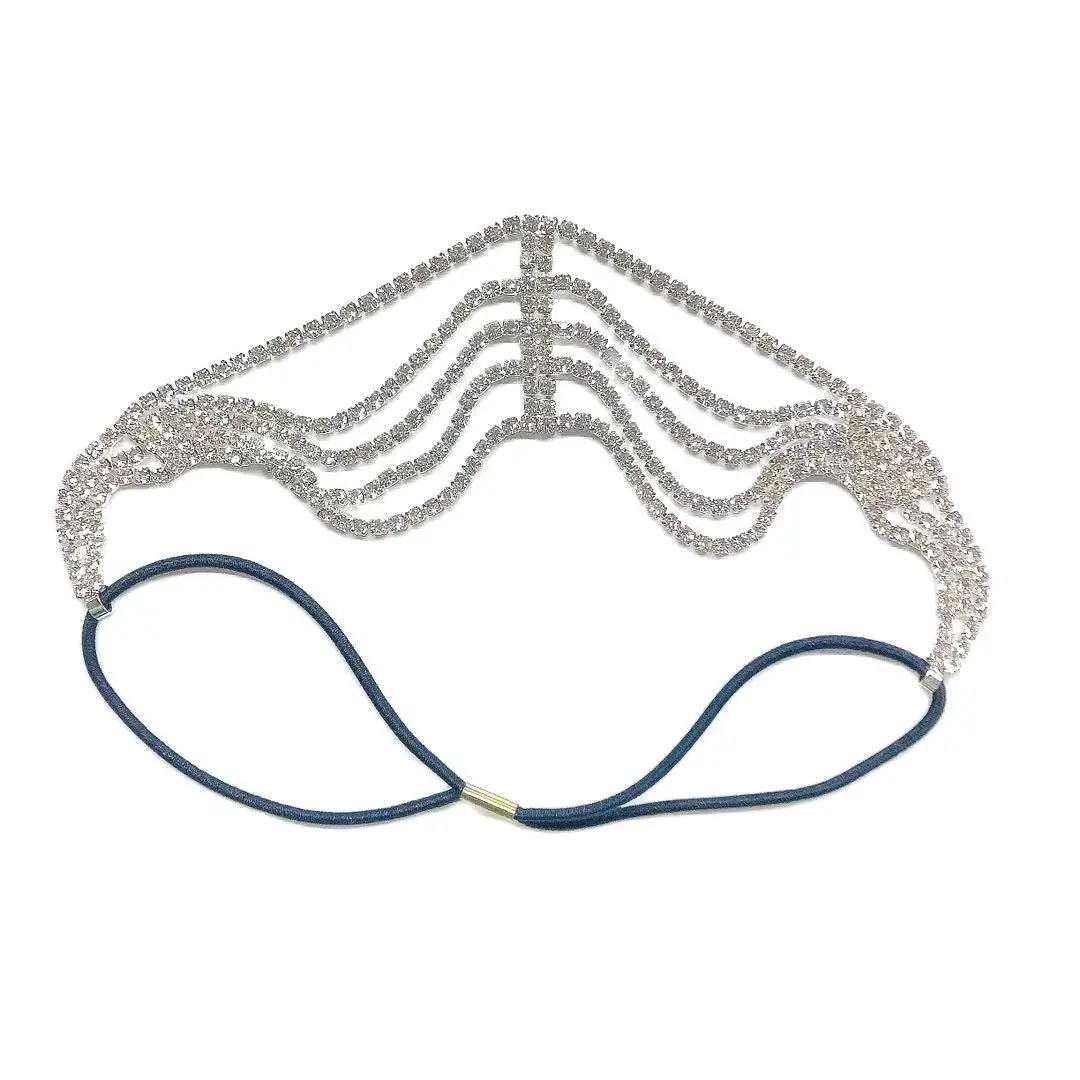 Multi-layer Rhinestone Elastic Hair Band for Women - Image 2