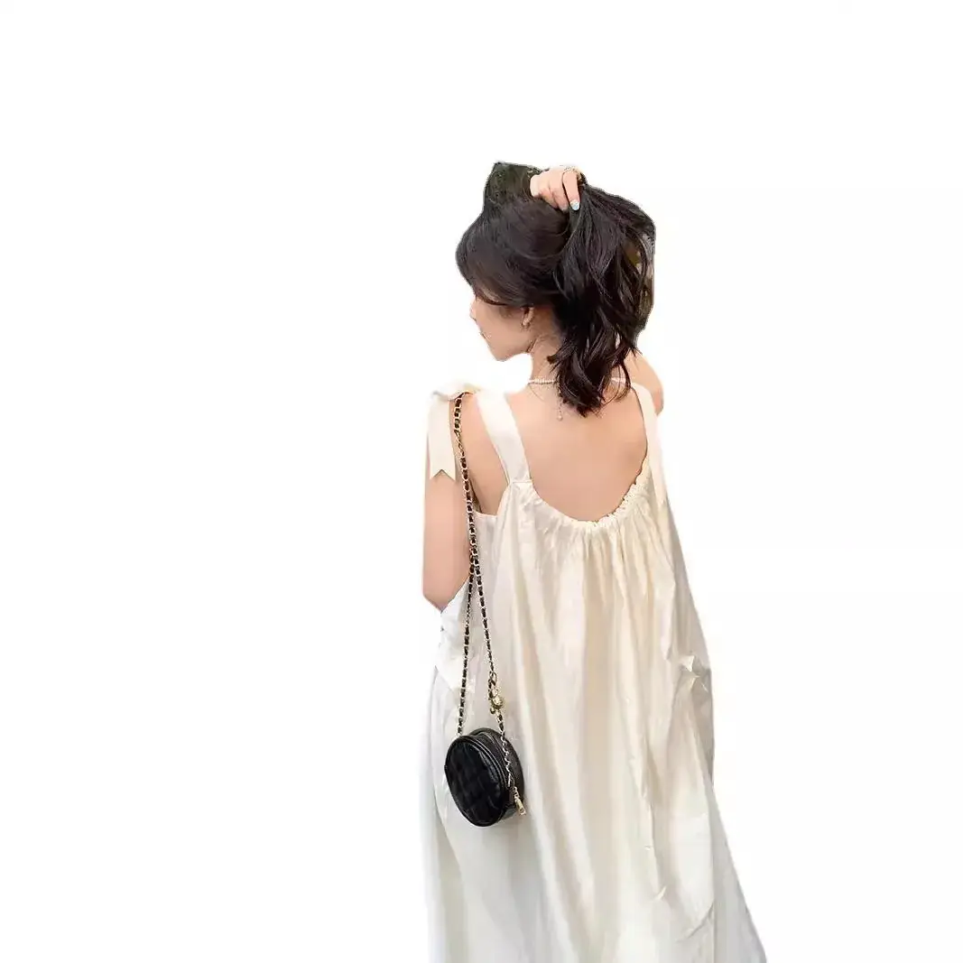 White Sling French Dress Sanya Travel Wear 2025 - Image 6