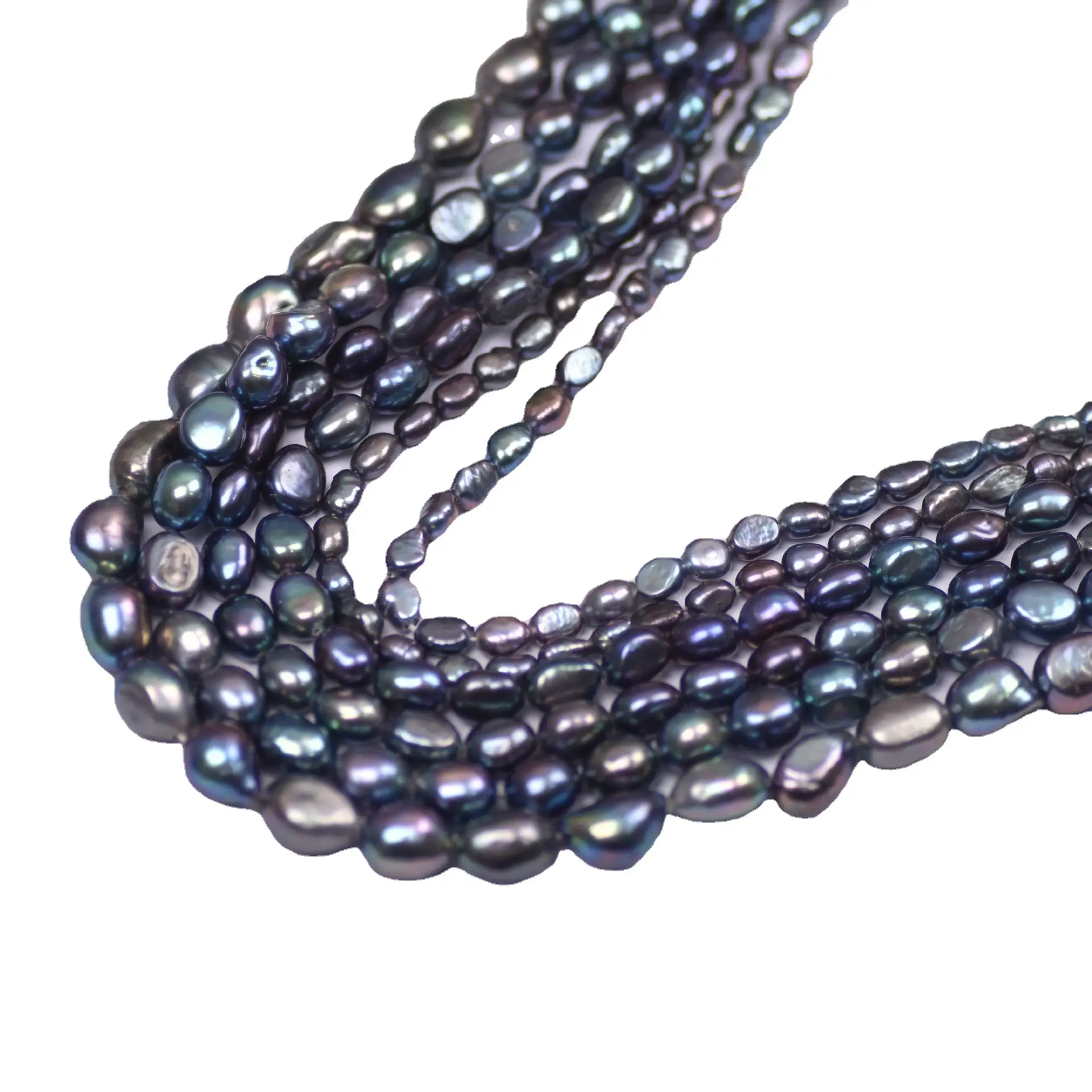 Baroque Pearl 4-10mm Two-Sided Light Tahitian Malachite - Image 6