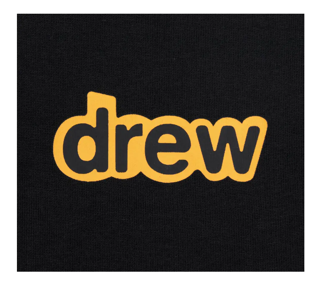 Black Cotton T-Shirt with "No Easy Drew" Graphic — feature 10