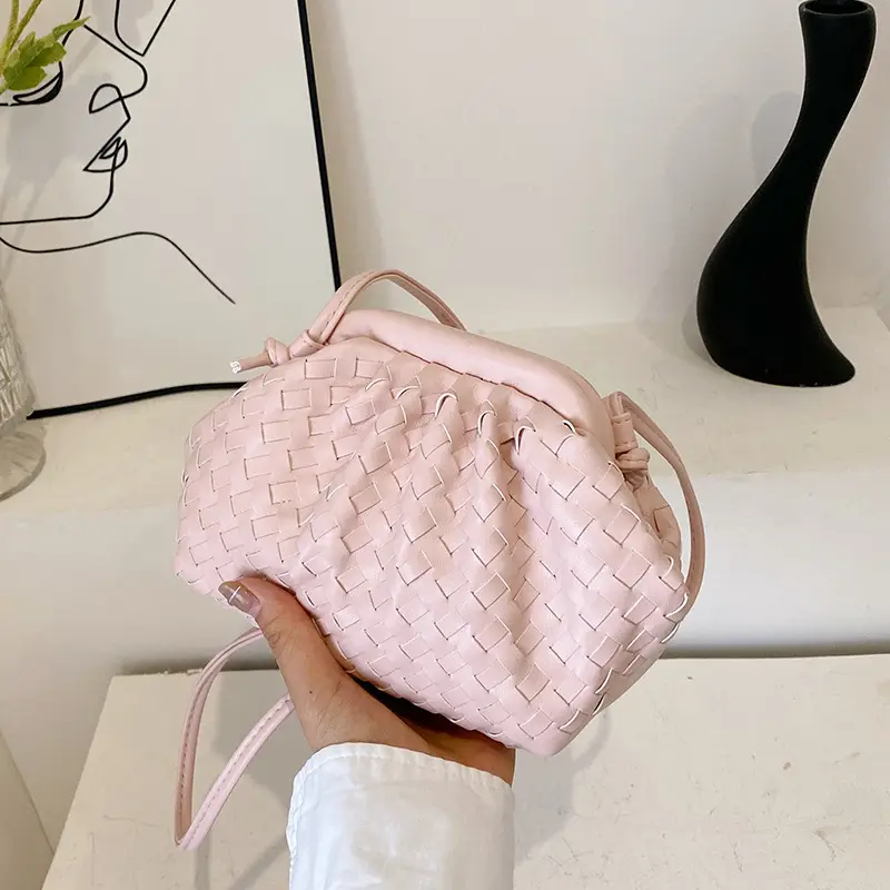 Women's Woven Clutch Bag Tan Shoulder Crossbody