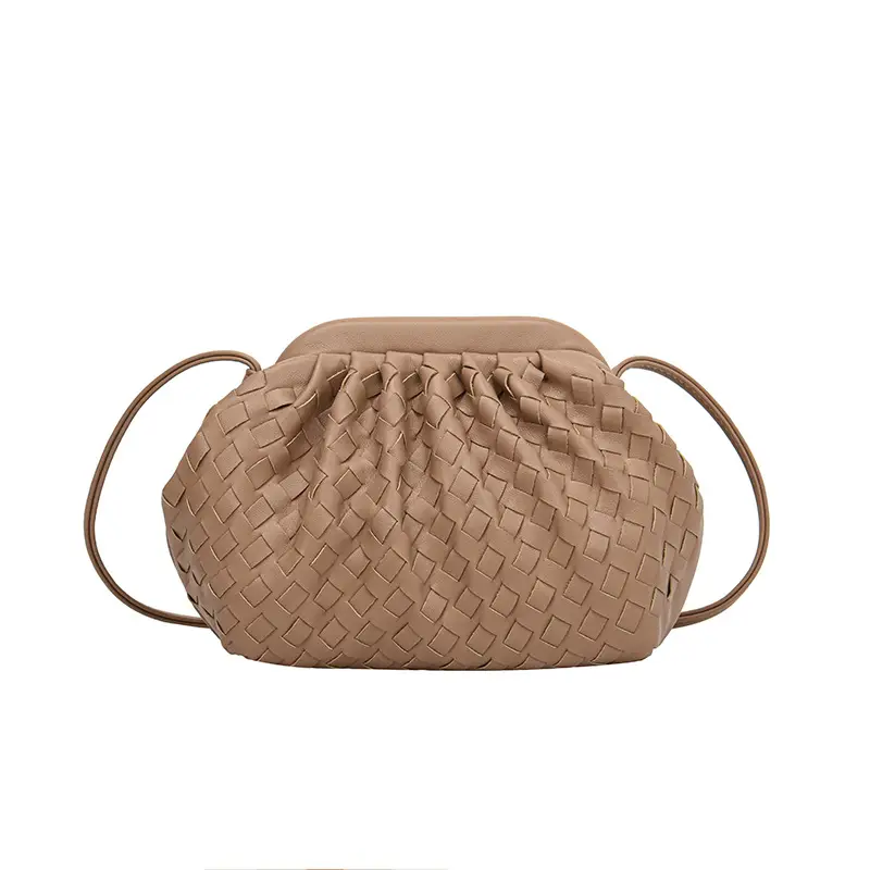 Women's Woven Clutch Bag Tan Shoulder Crossbody
