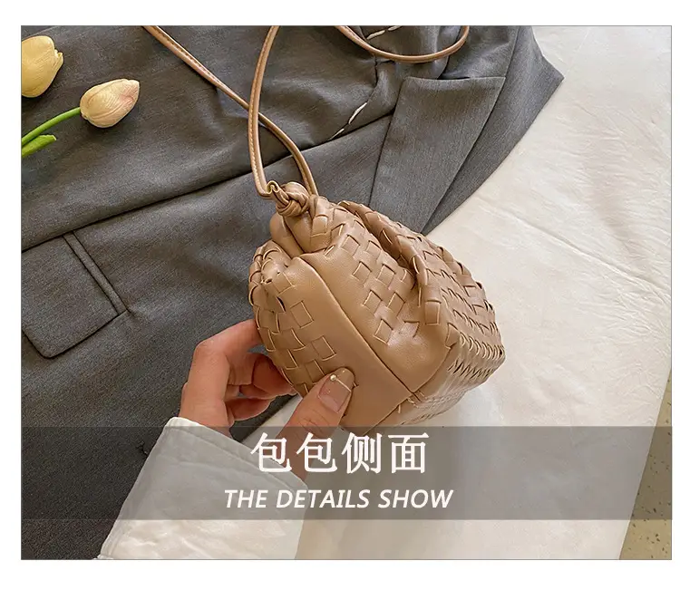 Women's Woven Clutch Bag Tan Shoulder Crossbody — feature 10