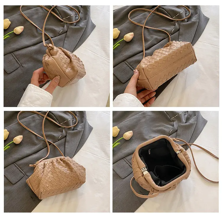Women's Woven Clutch Bag Tan Shoulder Crossbody — feature 15