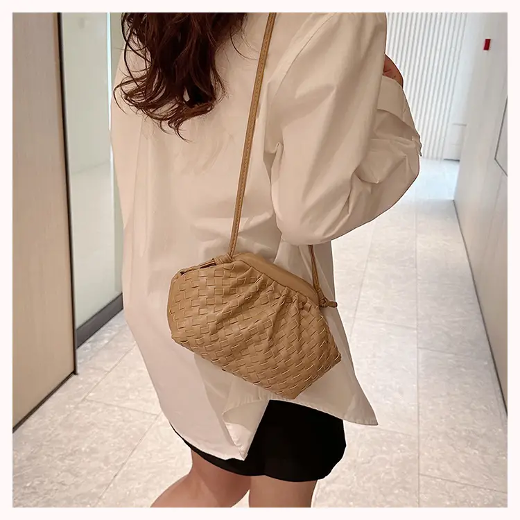 Women's Woven Clutch Bag Tan Shoulder Crossbody — feature 19