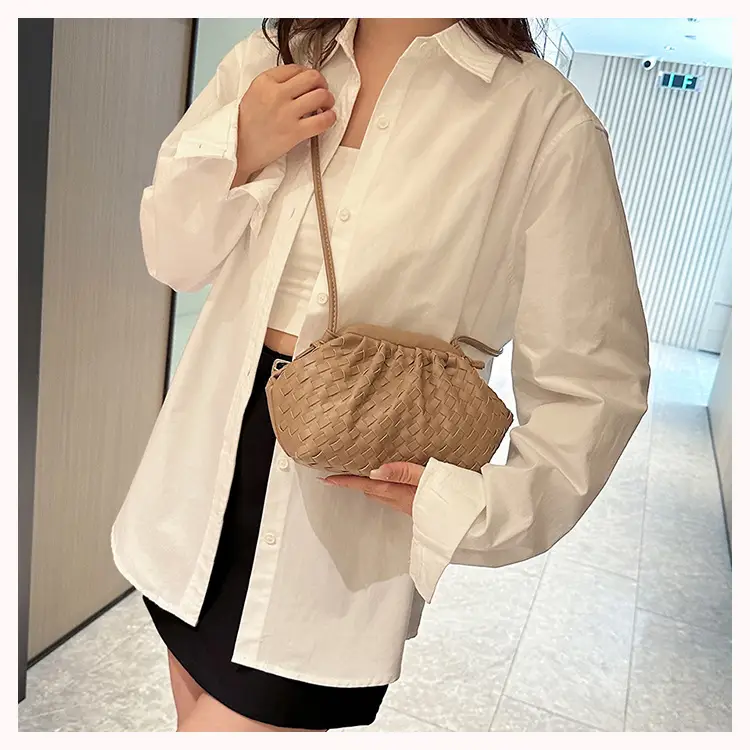 Women's Woven Clutch Bag Tan Shoulder Crossbody — feature 20