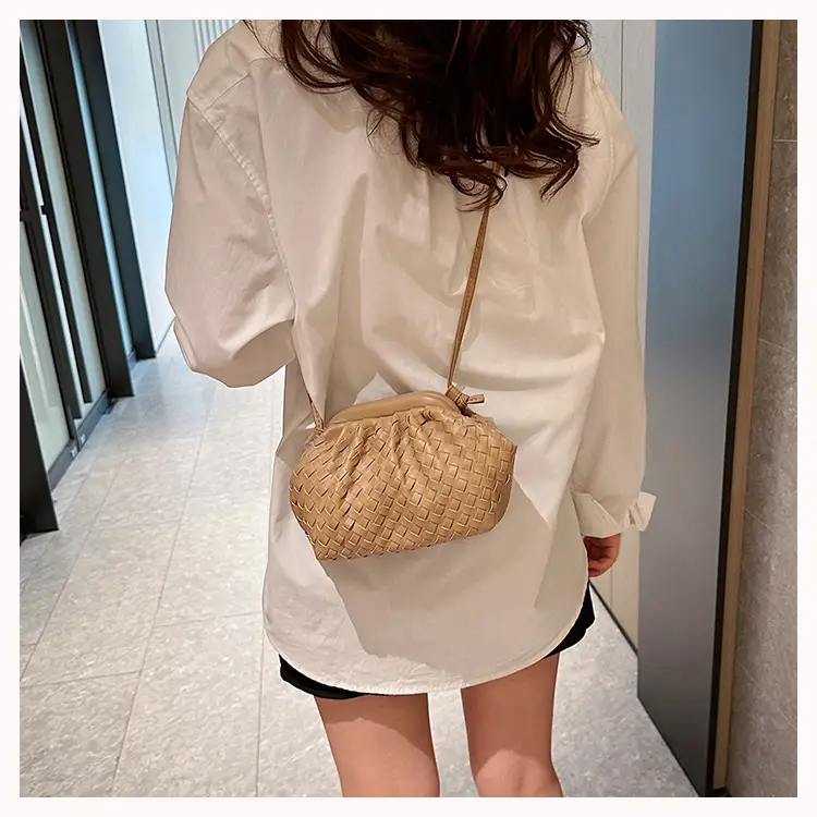 Women's Woven Clutch Bag Tan Shoulder Crossbody — feature 21