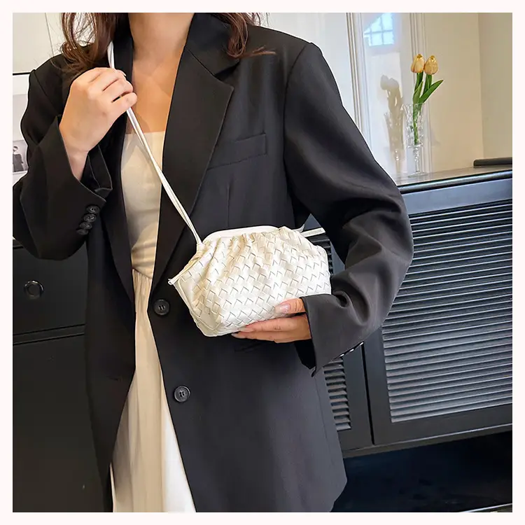 Women's Woven Clutch Bag Tan Shoulder Crossbody — feature 28
