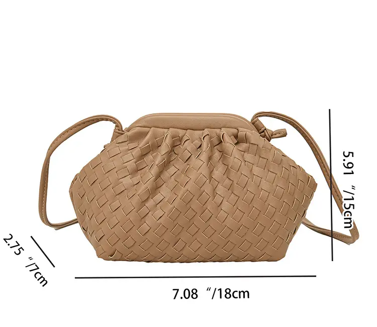 Women's Woven Clutch Bag Tan Shoulder Crossbody — feature 4