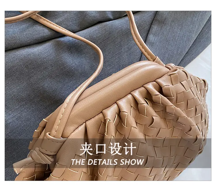 Women's Woven Clutch Bag Tan Shoulder Crossbody — feature 9